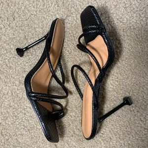 SheIn Black Snakeskin Black Heels